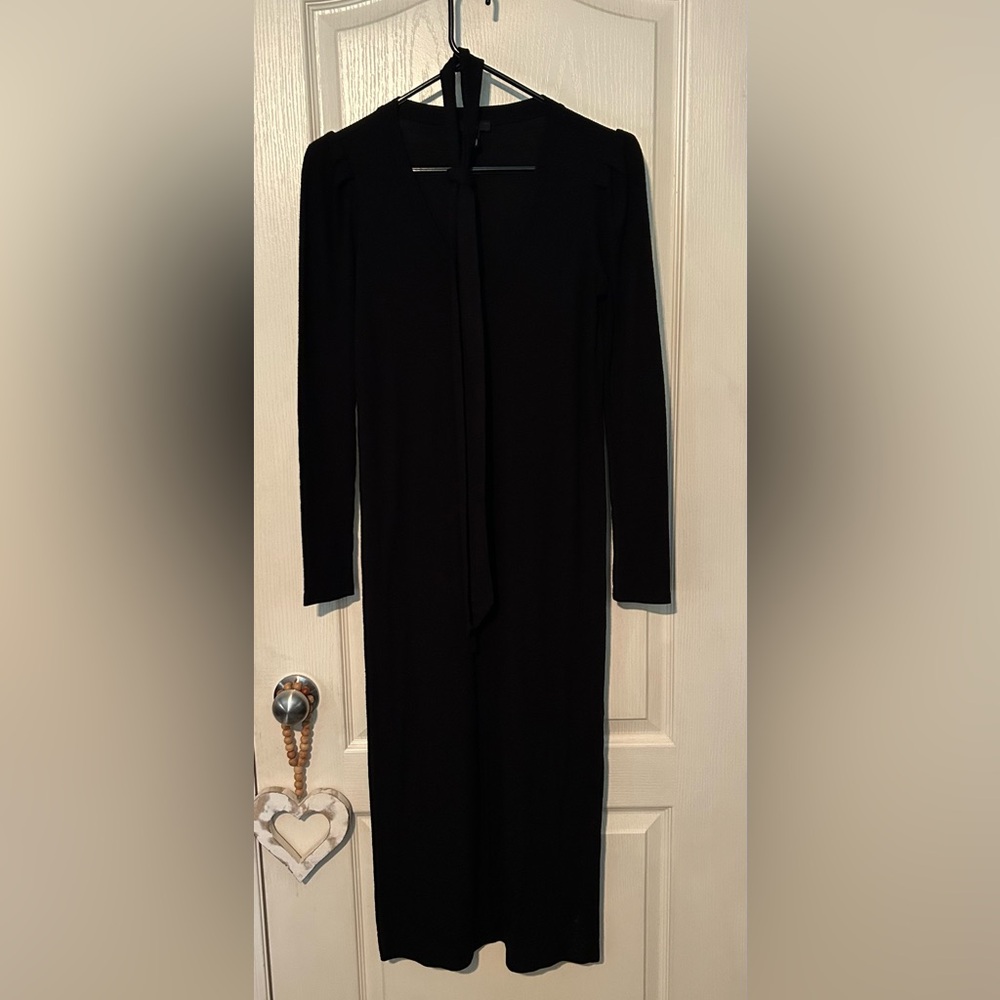 Paige Black Long Sleeve Maxi Dress